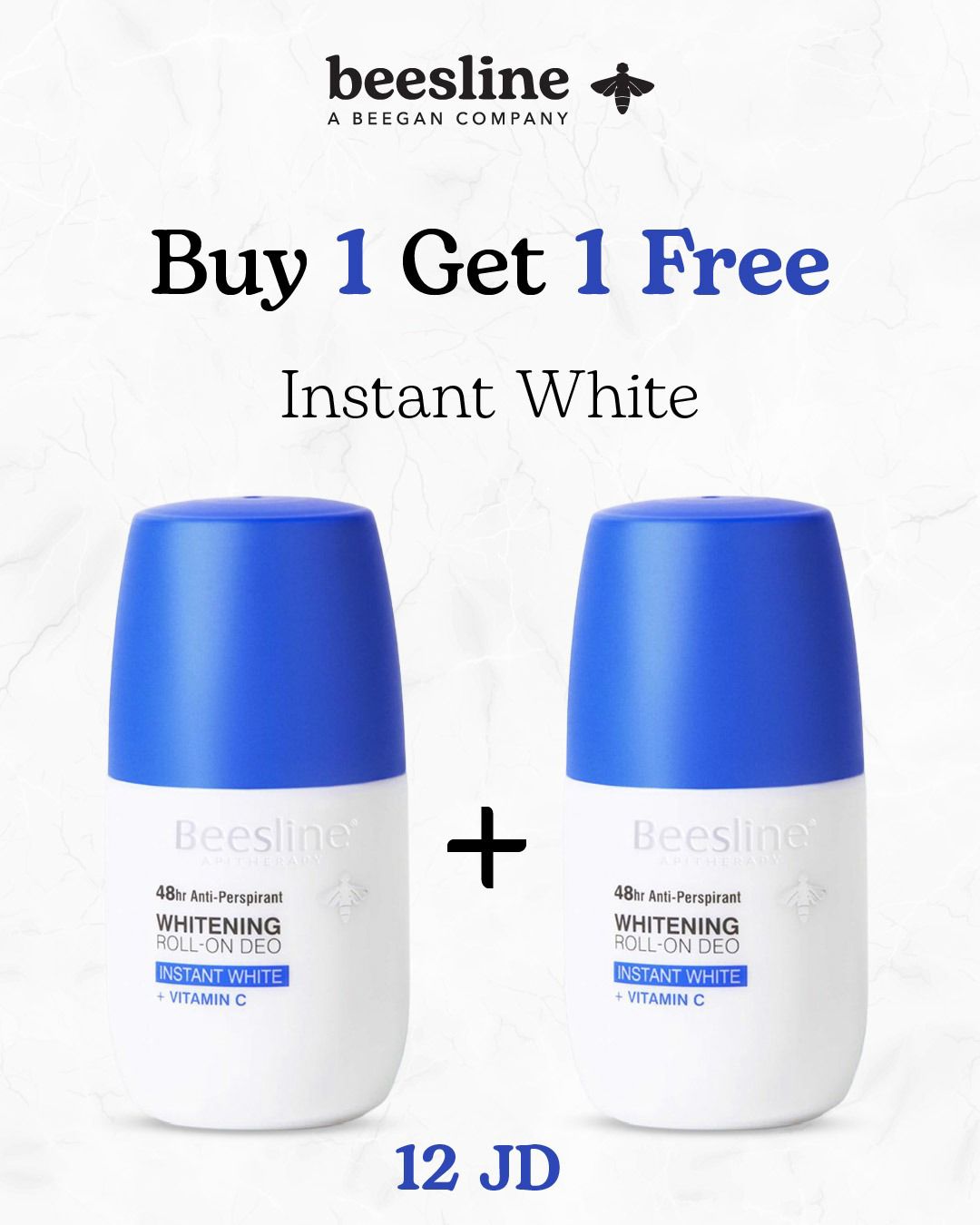 Beesline W.Deo Roll On instant white (1+1Free