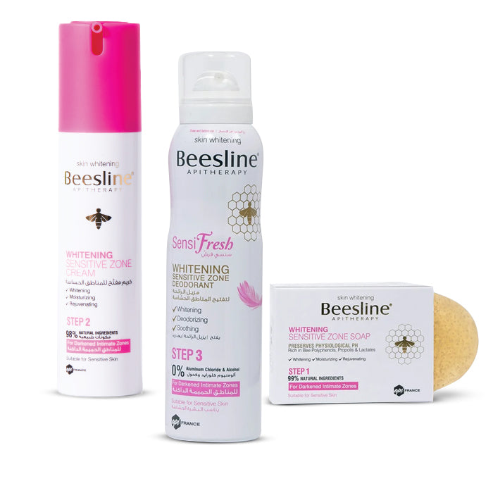 Whitening sensitive zone routine ( Cream-Soap-sensi fresh )