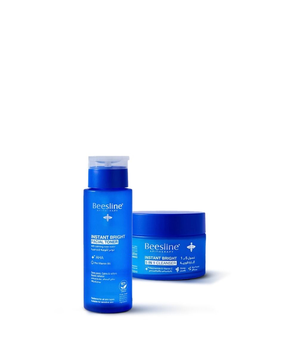 Instant Bright Facial Toner + 5 in 1 Cleanser
